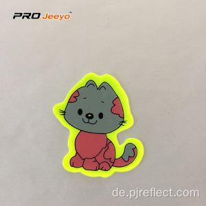 Reflektierende klebende Pvc-Katzen-Form-Aufkleber für Kinder